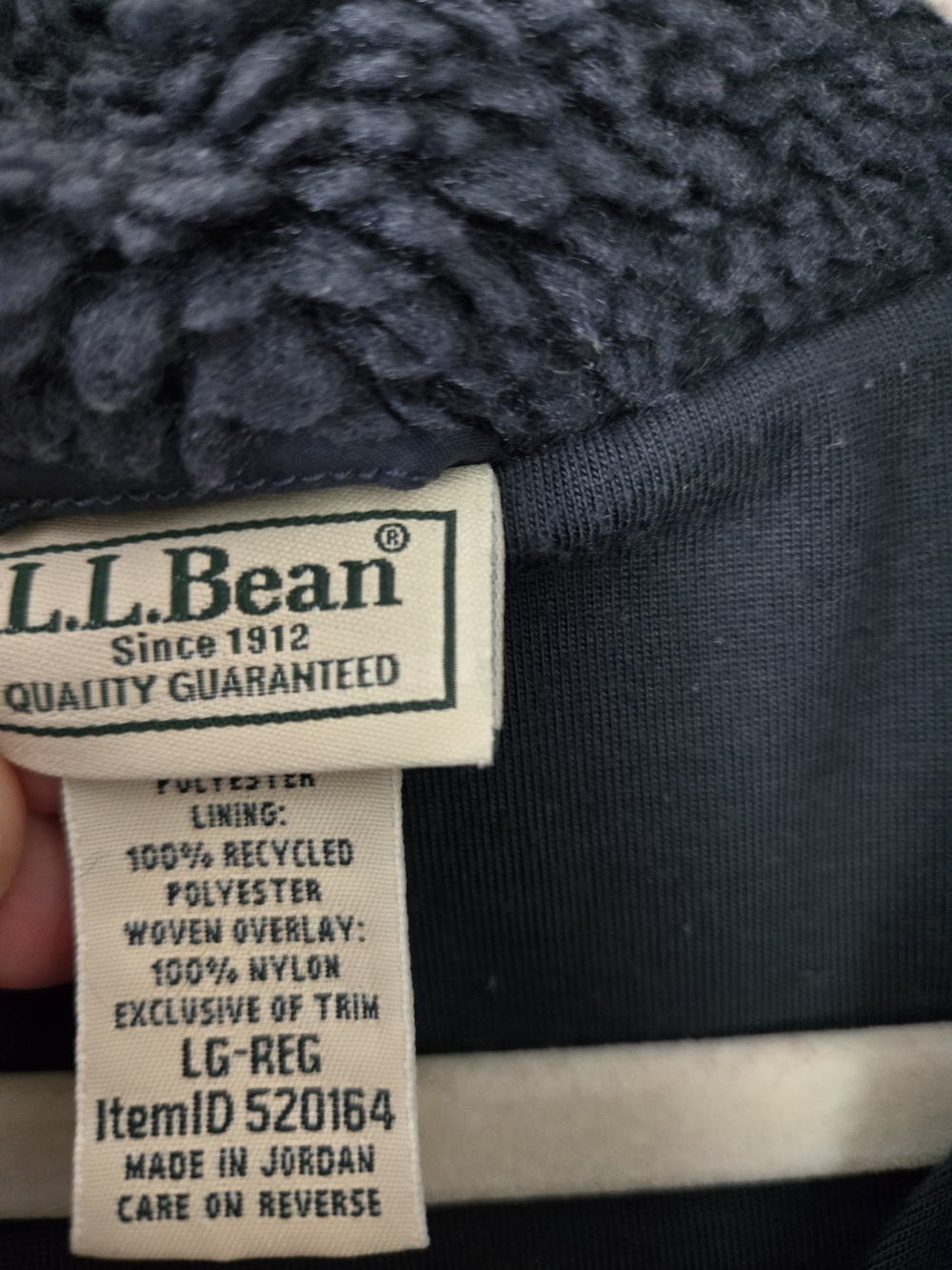 LL Bean Cozy Plush Teddy Coat - Navy Blue - Picture 2 of 9